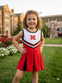 GIRL'S TEAM CHEER JUMPER DRESS - LITTLE.KIDS