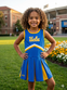 GIRL'S TEAM CHEER JUMPER DRESS - LITTLE.KIDS