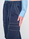 LADIES B-GRADE CONTRAST CARGO PANT - P&B