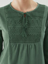 LADIES EMB TIE COLLAR BLOUSE - LC-WAIKIKI