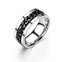 Punk Rock Spinner Titanium Ring Stainless Steel Gold Rotatable Black Chain Rings For Men Women