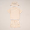 KIDS T-SHIRT, SHORTS AND BUCKET HAT SET - FUDO-(12-24)Months