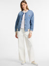 WOMEN VERSITY DENIM JACKET - GSS