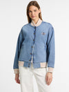 WOMEN VERSITY DENIM JACKET - GSS
