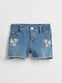 GIRL'S FLORAL DENIM SHORT - GP -(12M-5Y)