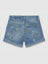 GIRL'S EMB FLORAL SHORTS -GP -(5YEARS)