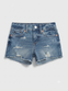 GIRL'S RIPPED DENIM SHORTS -GP -(5-16YEARS)