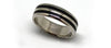 Metal Black Silver Plated Ring For Men Women