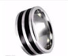 Metal Black Silver Plated Ring For Men Women
