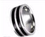 Metal Black Silver Plated Ring For Men Women