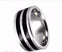 Metal Black Silver Plated Ring For Men Women