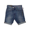 DENIM ROLLED BERMUDA SHORTS|GP