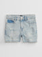 GIRL'S DESTRUCTED HIGH RISE SHORT - GP -(5-14)YEARS