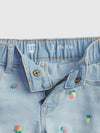 GIRL'S B-GRADE EMB FRUIT SHORTIE SHORT - GP -(12M-4Y)