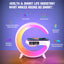 G63 Multifunction Wireless Charger Pad, Stand Speaker, Alarm Clock, RGB Night Light Lamp