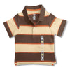 BOY'S BROWN BOLD STRIPE POLO | ON-(6M-5Y)