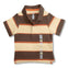 BOY'S BROWN BOLD STRIPE POLO | ON-(6M-5Y)