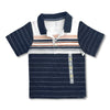 BOYS NAVY STRIPE POLO | ON-(6M-5Y)