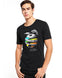 MEN'S BLACK APPLE PRINT CASUAL T-SHIRT|PULL & BEAR