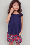 GIRL'S RUFFLED NECK DRESS| H.M-(1Y-10Y)