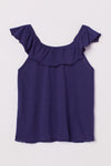 GIRL'S RUFFLED NECK DRESS| H.M-(1Y-10Y)