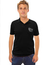 MEN’S BEACH VIBES BLACK POLO | IDENTIC