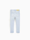 GIRL'S SKINNY JEANS WITH FRAYED HEMS | ZR-(5Y-10Y)