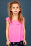 GIRL'S RUFFLED NECK DRESS| H.M-(1Y-10Y)