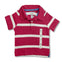 BOY'S RED BOLD STRIPE POLO | ON-(6M-5Y)