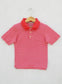 BOY’S WHITE STRIPE-RED POLO BY ON (5Y)