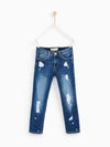 GIRLS RIPPED JEANS| ZR