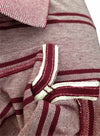 Men's Burgundy Stripe Polo | BOSTON CREW