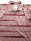Men's Burgundy Stripe Polo | BOSTON CREW