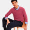 MEN V NECK LONG SLEEVED SWEATER | TU
