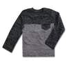 BOYS MELANGE 2 TONE POCKET TEE| COPPER DENIM-(2Y-16Y)