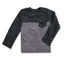 BOYS MELANGE 2 TONE POCKET TEE| COPPER DENIM-(2Y-16Y)