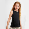 GIRL'S FRINGE COTTON T-SHIRT | MNG-(4Y-14Y)