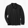 BOY’S FULL SLEEVE PIQUE POLO| GP-BLACK- (4Y-16Y)