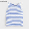 GIRL'S STRIPPED COTTON T-SHIRT | MNG-(4Y-14Y)