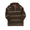 BOY'S BROWN STRIPE POLO | ON-(6M-5Y)