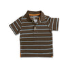 BOY'S BROWN STRIPE POLO | ON-(6M-5Y)