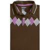 BOY'S BROWN CHECK STRIPE POLO | ON
