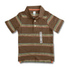 BOY'S BROWN STRIPE POLO | ON-(12M-5Y)
