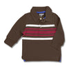 BOY'S BROWN STRIPE POLO | ON-(6M-5Y)