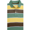 BOY’S SEAGREEN-YELLOW STRIPE POLO BY ON (6M-5YRS)