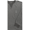 BOYS STRIPE TEE BY GP (4-12 YEARS ) WHITE-CHARCOAL
