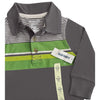 BOY'S CHARCOAL STRIPE POLO | ON-(6M-5Y)