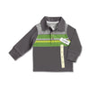 BOY'S CHARCOAL STRIPE POLO | ON-(6M-5Y)