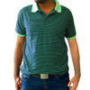 MEN'S GREEN STRIPPER POLO | BOSTON CREW