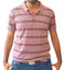 Men's Burgundy Stripe Polo | BOSTON CREW